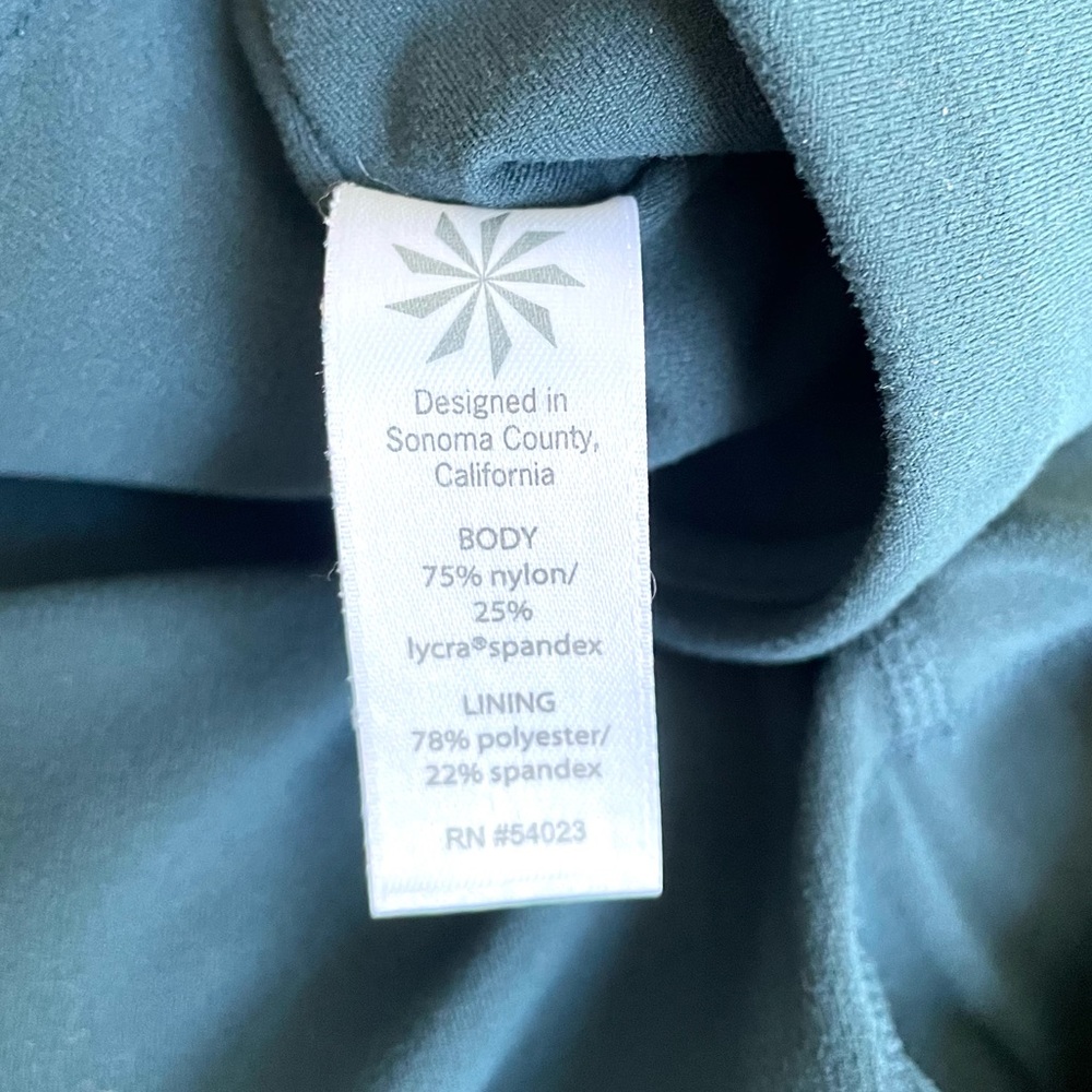 Athleta Diamond Cobra Cutout Ankle Tights Yoga Leggings XS Green High Waisted - Picture 9 of 13